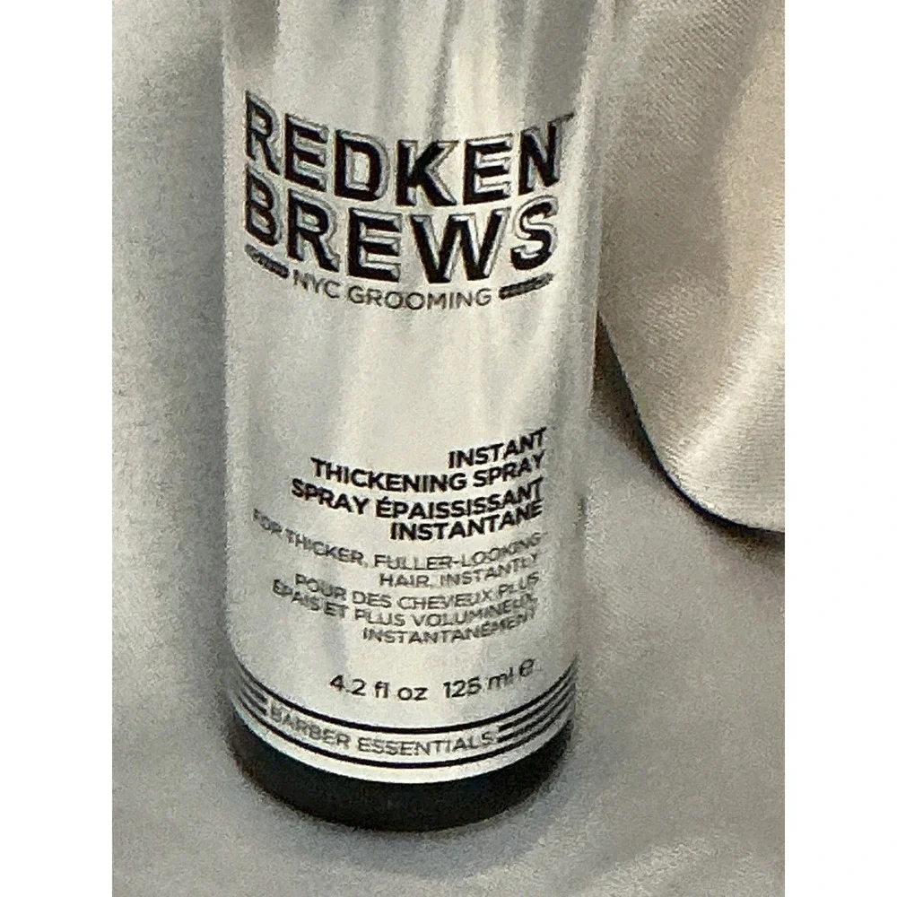 Redken Brews Thickening Spray Men 4.2oz Silver New Barber Essentials Styling
